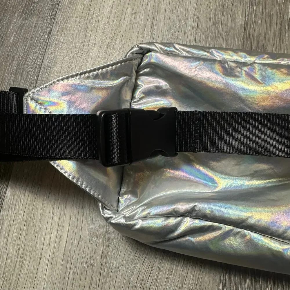 DSG Silver Holographic Girl's Waist Belt Bag